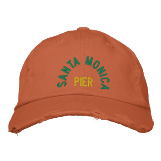 SANTA MONICA PIER gestört Chino Twillkap Bestickte Baseballkappe