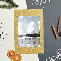 Santa Monica Pier Gray Glitzern Frohe Weihnachten!