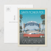 Santa Monica Pier | Kalifornien Postkarte (Vorne/Hinten)