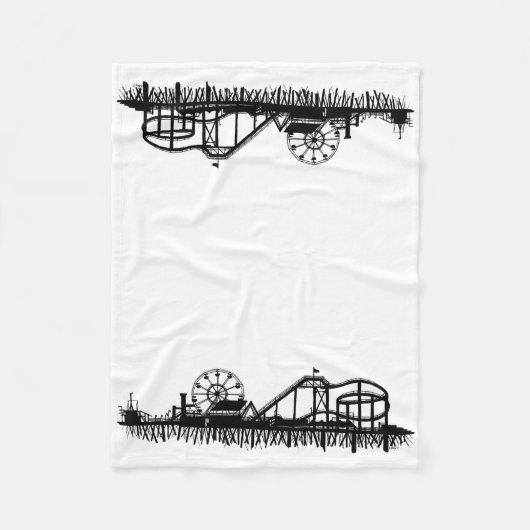 Santa Monica Pier Los Angeles California Beach Fleecedecke (Vorderseite)