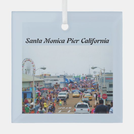 SANTA MONICA PIER ORNAMENT AUS GLAS (Vorderseite)