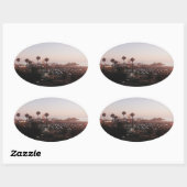 Santa Monica Pier Patch Ovaler Aufkleber (Blatt)