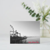 Santa Monica Pier Postcard Postkarte (Stehend Vorderseite)