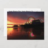 Santa Monica Pier Postkarte (Vorne/Hinten)