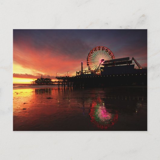 Santa Monica Pier Postkarte (Vorderseite)