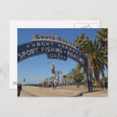 Santa-Monica-Pier Postkarte (Vorne/Hinten)