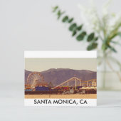 Santa Monica Pier - Postkarte (Stehend Vorderseite)