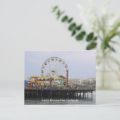 Santa Monica Pier Postkarte (Stehend Vorderseite)