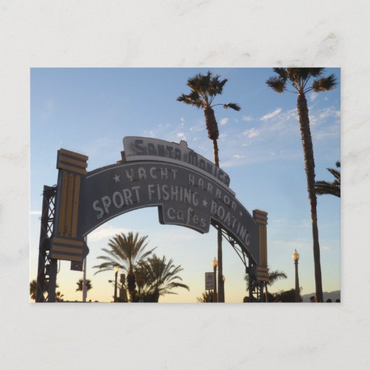 Santa Monica Pier Postkarte (Vorderseite)