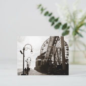 Santa Monica Pier Postkarte (Stehend Vorderseite)
