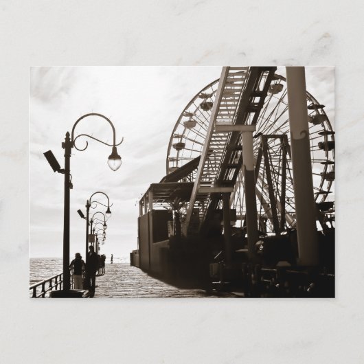 Santa Monica Pier Postkarte (Vorderseite)