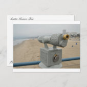 Santa Monica Pier Postkarte (Vorne/Hinten)