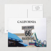 SANTA MONICA PIER, Postkarte KALIFORNIEN (Vorne/Hinten)