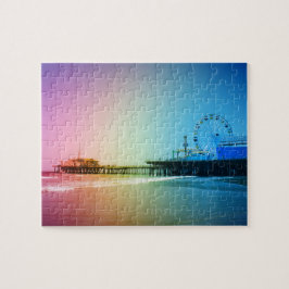 Santa Monica Pier Rainbow Colors Puzzle