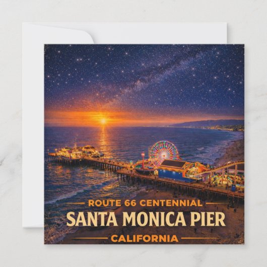 Santa Monica Pier Route 66 Küsten Grüße (Vorderseite)