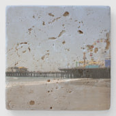Santa Monica Pier Steinuntersetzer (Vorderseite)