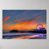 Santa Monica Pier Sunset Poster (Vorne)