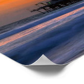 Santa Monica Pier Sunset Poster (Ecke)