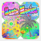 Santa Monica Quadro Seasons Aufkleber (Vorderseite)
