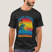 Santa Monica Retro Throwback Surf & Beach Souvenir T-Shirt (Vorderseite)