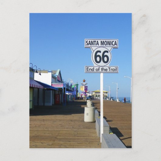 Santa Monica Road 66 Postcard! Postkarte (Vorderseite)