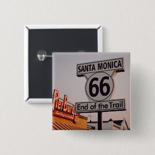 Santa Monica Route 66 Kalifornien Button