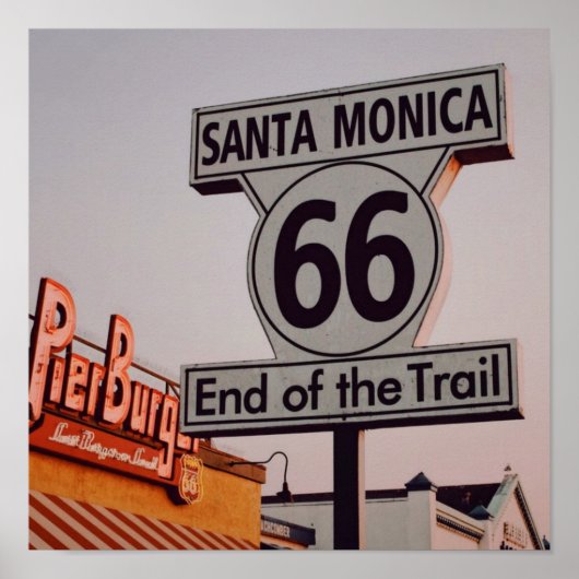 Santa Monica Route 66 Kalifornien Poster (Vorne)