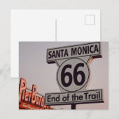 Santa Monica Route 66 Kalifornien Postkarte (Vorne/Hinten)