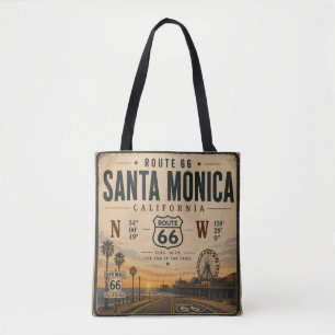 Santa Monica Route 66 Koordinaten Strand Tasche