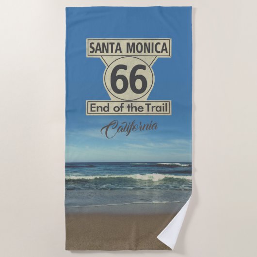 Santa Monica Route 66 Strandtuch (Vorderseite)