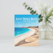 Santa Monica Strand Kap Verde Postkarte (Stehend Vorderseite)