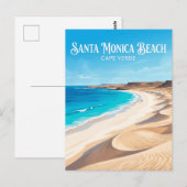 Santa Monica Strand Kap Verde Postkarte (Vorne/Hinten)
