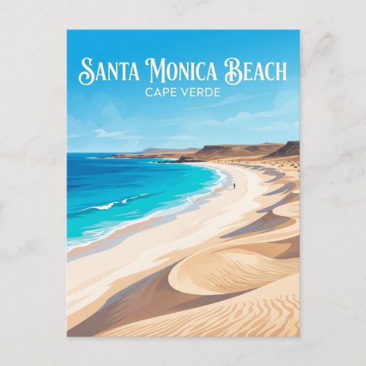Santa Monica Strand Kap Verde Postkarte (Vorderseite)