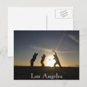 Santa Monica Strand mit Toru Shimoyama Postkarte (Vorne/Hinten)