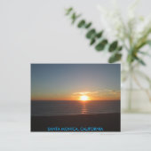 SANTA MONICA SUNSET #1 POSTCARD POSTKARTE (Stehend Vorderseite)