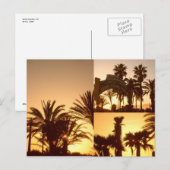 Santa Monica Sunset Collage Postkarte (Vorne/Hinten)