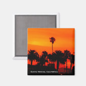 Santa Monica Sunset Magnet (Vorderseite/Rückseite)