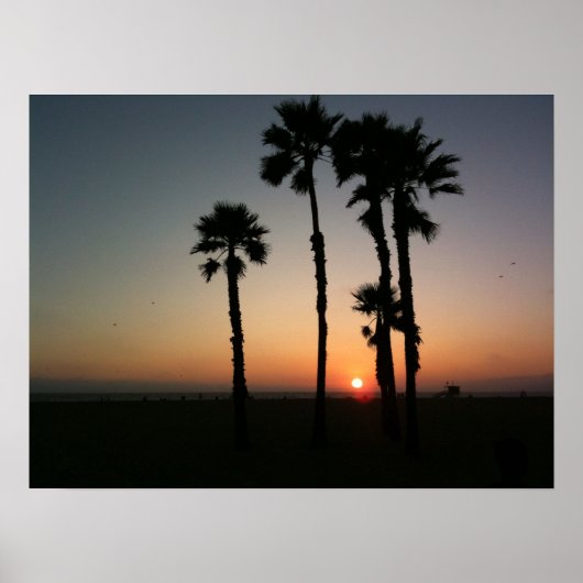 Santa Monica Sunset Poster (Vorne)