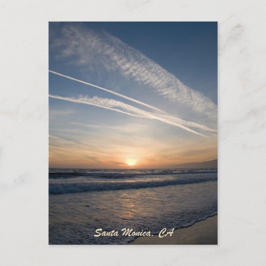 Santa Monica Sunset Postkarte (Vorderseite)