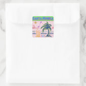 "Santa Monica" Surfer Beach Aufkleber (Tasche)