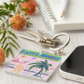 "Santa Monica" Surfer Beach Schlüsselanhänger (Vorderseite rechts)