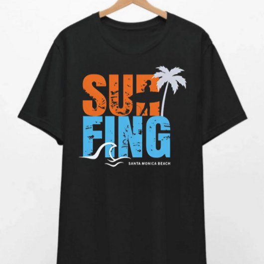 Santa Monica Surfing T - Shirt