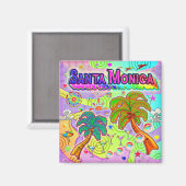Santa Monica Urlaub Ziel Magnet (Vorderseite/Rückseite)