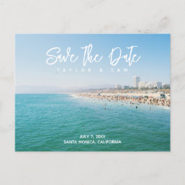 Santa Monica Wedding Save the Date Postcard Postkarte