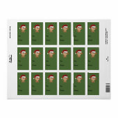 Santa Monkey Adressaufkleber (Vorne)