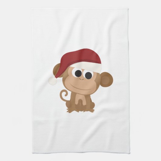 Santa Monkey Geschirrtuch (Vertikal)
