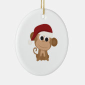 Santa Monkey Keramikornament (Rechts)