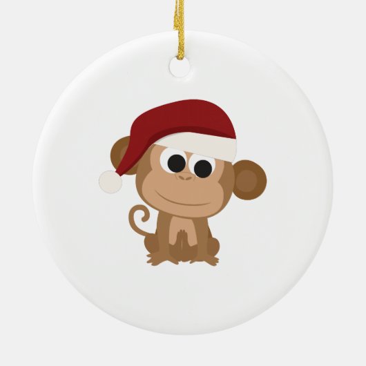 Santa Monkey Keramikornament (Hinten)