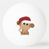 Santa Monkey Tischtennisball (Vorderseite)