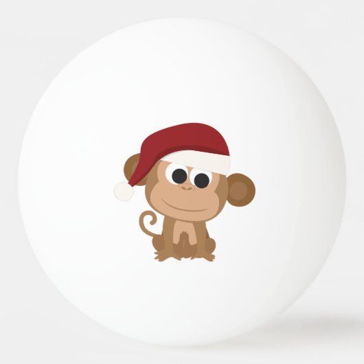 Santa Monkey Tischtennisball (Rückseite)